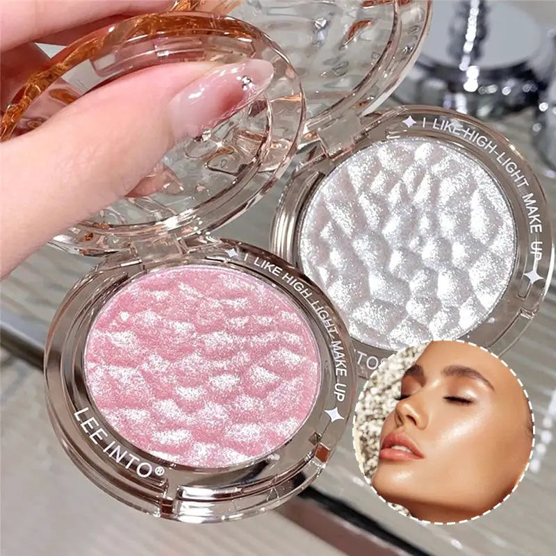 High Gloss Powder Glitter Highlight Contour Palette Natural Gloss Finish for Highlighting Contouring and Concealing