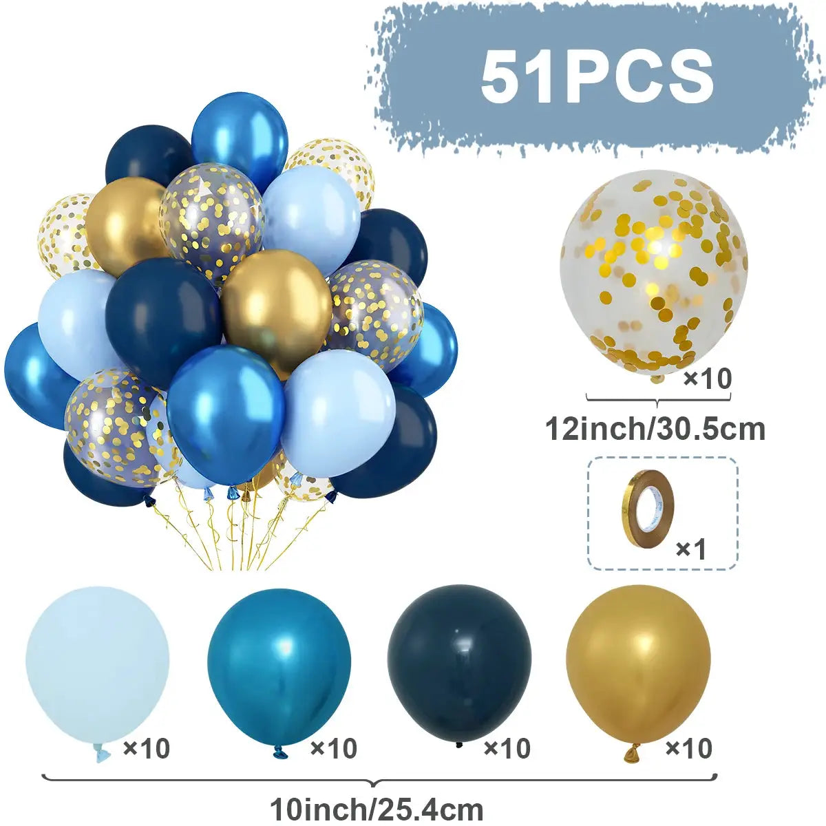 Metallic Pearl Latex Balloons Confetti Gold Set 31 36 37 51 101 Pcs For Birthday Weddings Baby Shower Decor