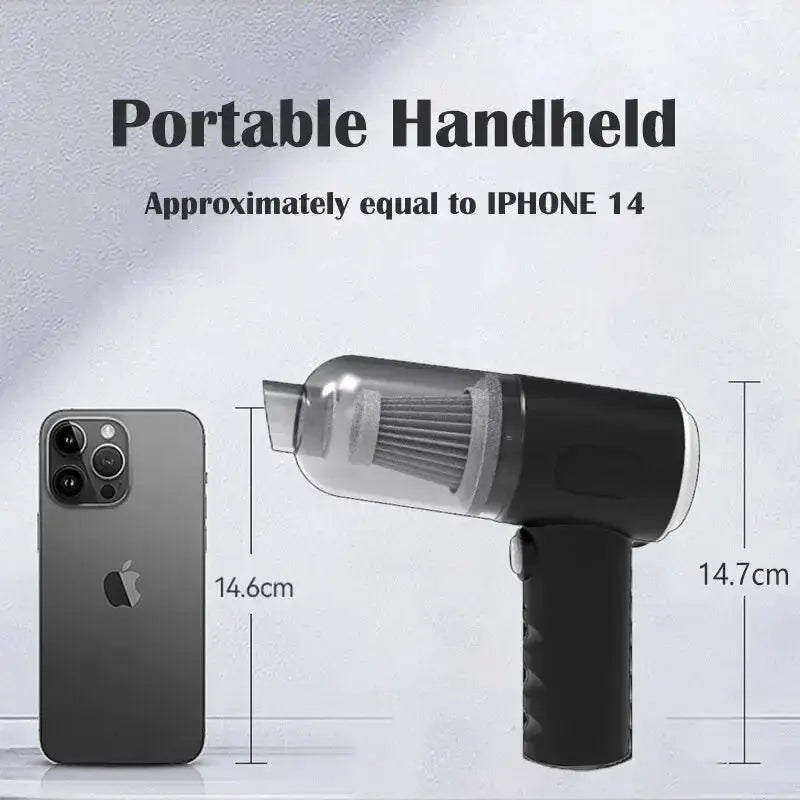 9000Pa Wireless Car Vacuum Cleaner USB Charging 1200mAh Wet and Dry