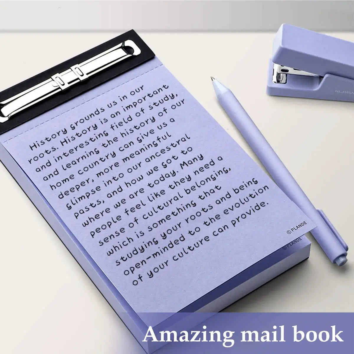 Plande purple notebook, 75-sheet non-adhesive memo notepad, pocket stationery by Simples Market