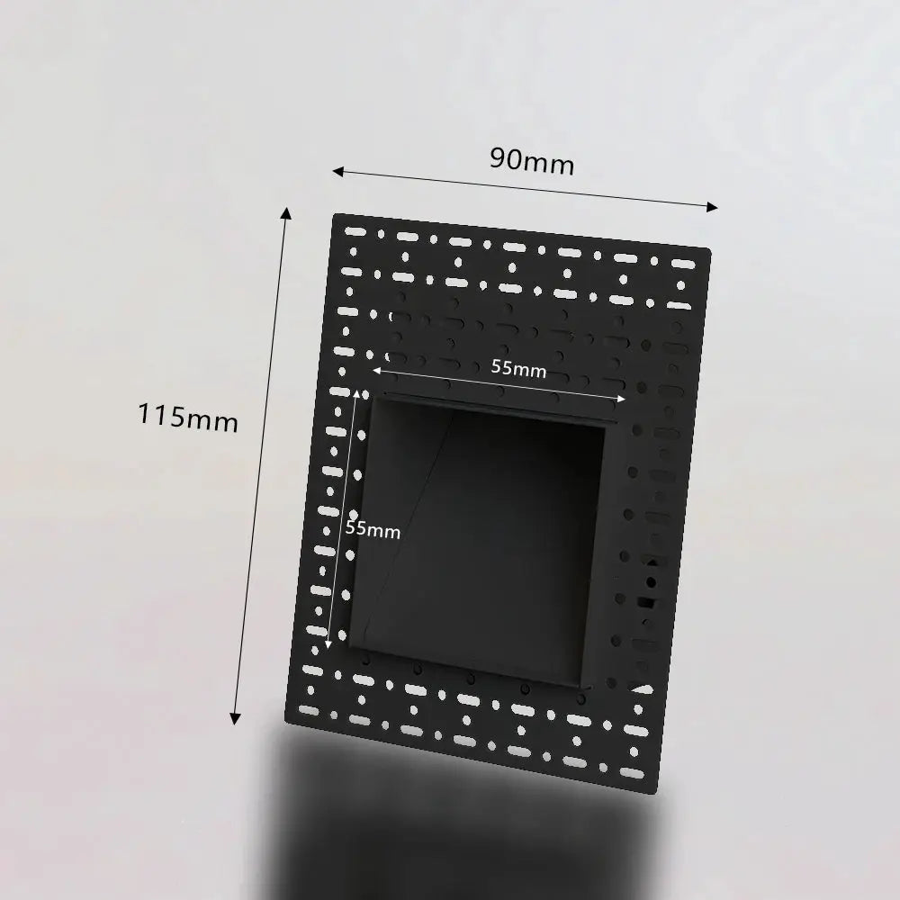 SANDIY sensor wall sconce lamp, black metal frame with perforations, recessed stair light, 3W by Simples Market