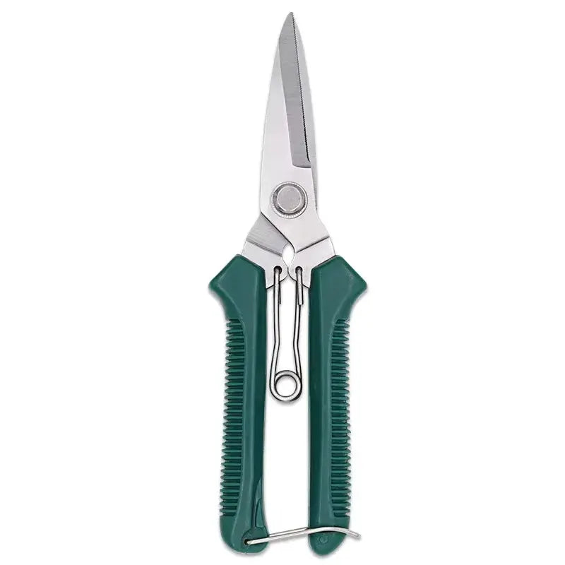 Straight Head Pruning Shears With Non Slip Handle Stainless Steel Garden Scissors For Bonsai Fruit Trees And Hedges