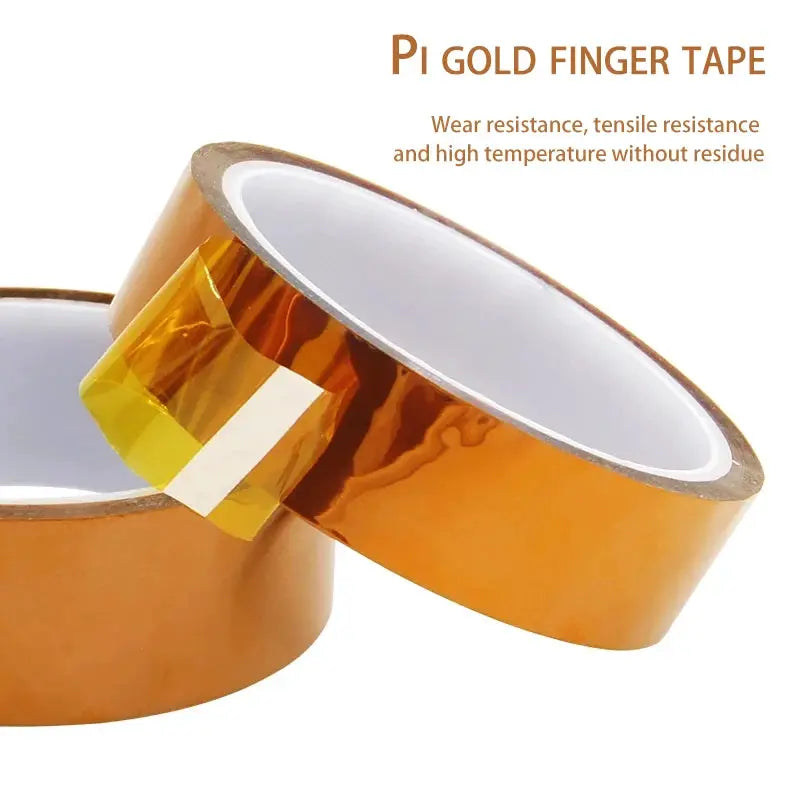 30m Long Gold Finger High Temperature Resistant Polyimide Tape PET Anti Static Lithium Battery Insulation Tape