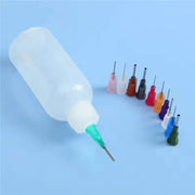 11 Needle Transparent Glue Bottle Polyethylene Needle Dispensing Bottle For Rosin Solder Flux Paste 30ml Or 50ml