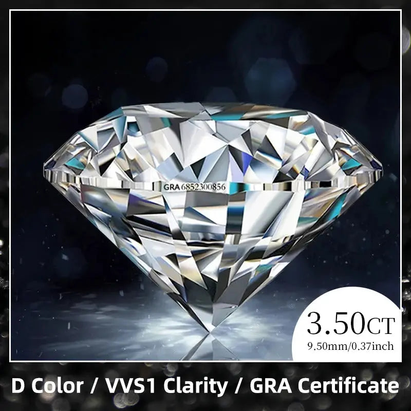 Moissanite Round 8 Hearts 8 Arrows Cut Loose Stone D Color VVS1 Clarity 0.1 Carat To 5 Carat For Inlaid Pendant
