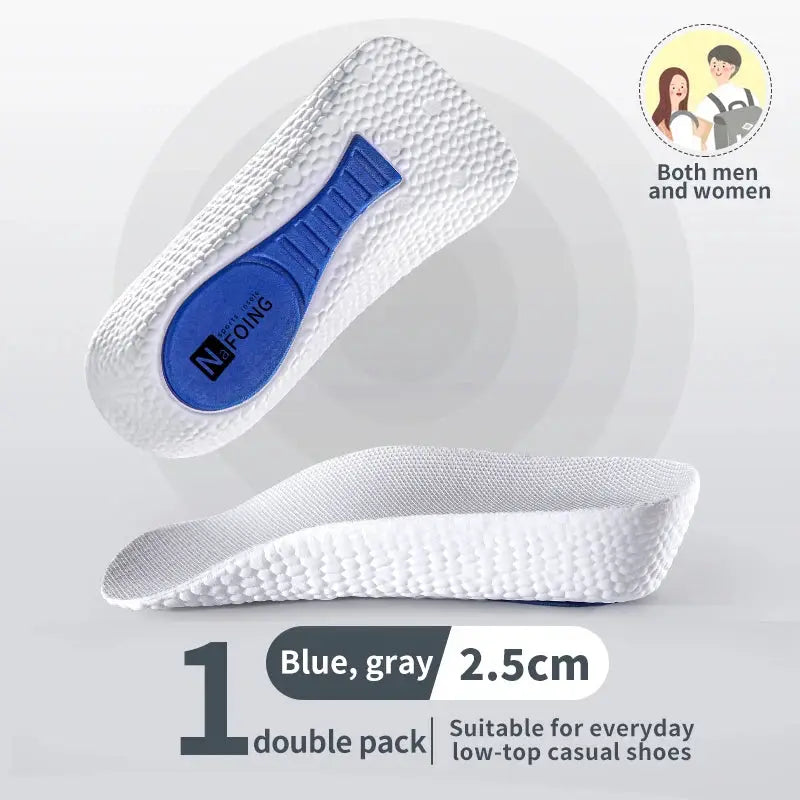 Memory Foam Height Increase Insoles For Men And Women Arch Support Flat Feet Orthopedic Heel Lift Insole Sneakers