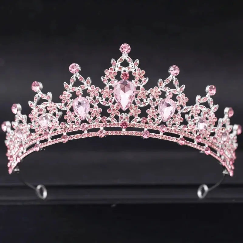 Crystal Wedding Tiara For Bride Silver Color Bridal Crown Diadem Veil Tiaras Hair Accessories Head Jewelry