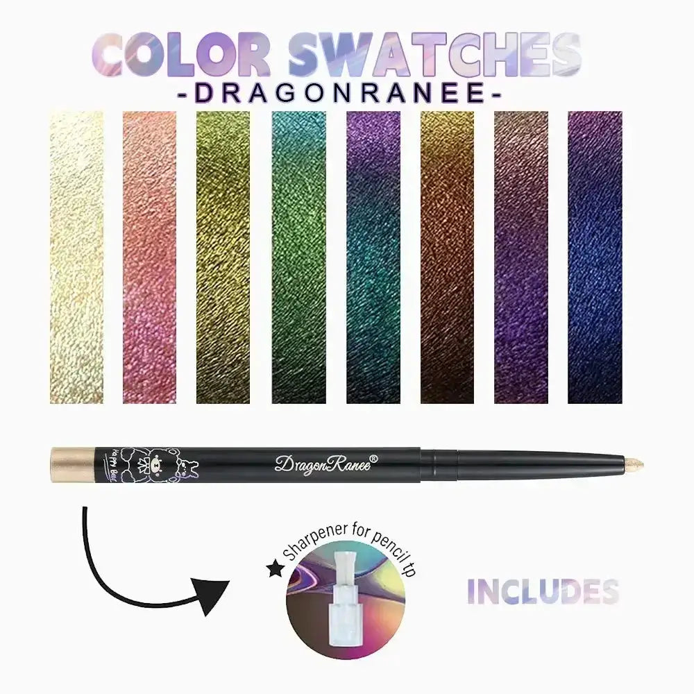 Glitter Aurora Eyeliner Pen Multi Chrome Metallic Lasting Eyeshadow Pigment Green Purple