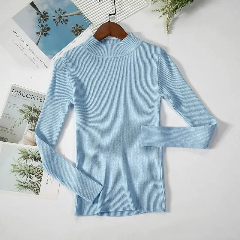 EverSoft Women Turtleneck Knitted Sweater Soft Cashmere Blend For Cozy Warmth In Autumn And Winter
