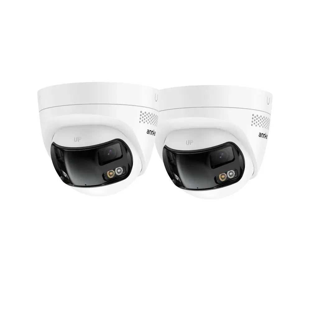 ANNKE dual-lens outdoor PoE surveillance cameras pair, white, color night vision