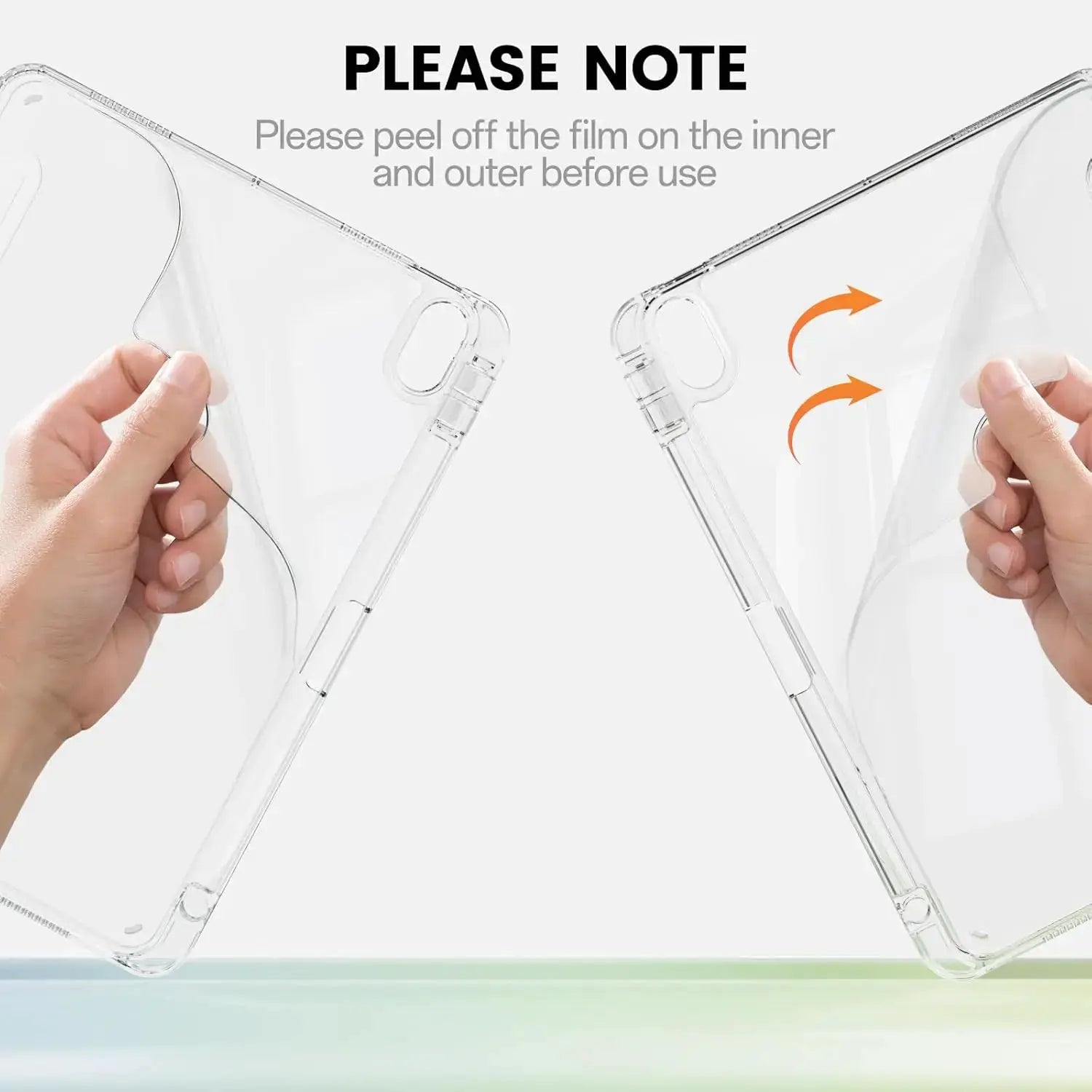AuroraGuard 3Y Fold Flip Clear Case For iPad 10Th And 11Th Gen 2025 10.2 Inch Ultra Slim Transparent PU Cover