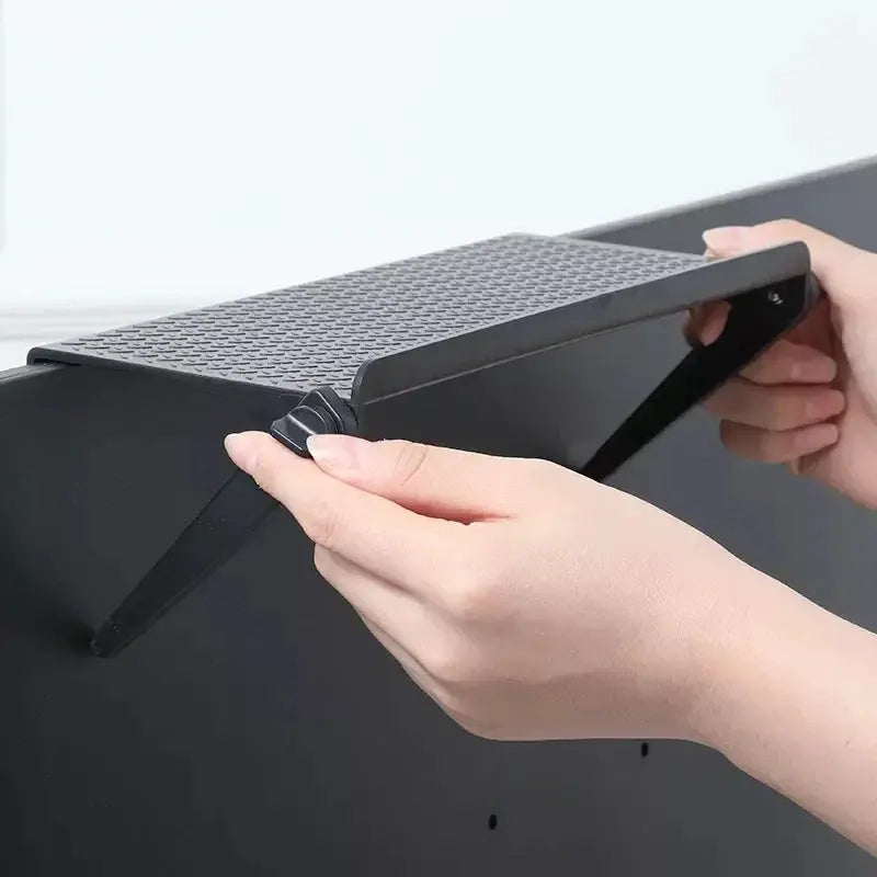 TV Screen Top Storage Shelf Adjustable Monitor Rack Computer Desktop Display Stand Router Organizer Home Office