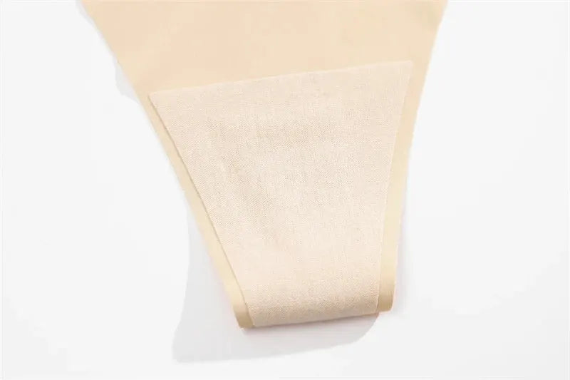 Thong underwear beige seamless ultra-thin breathable fabric with high-stretch comfort for everyday wear