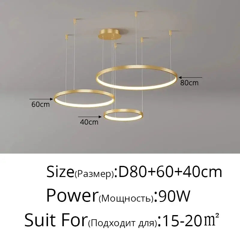Minimalist Modern Acrylic LED Pendant Lights Chandelier For Living Room