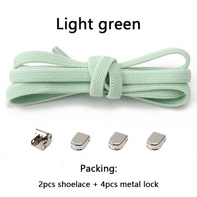 FlexFit No Tie Elastic Shoelaces One Size Fits All Adults And Kids Quick Slip On Shoes