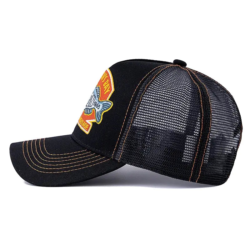 Hot Sale Unisex Fishing Cap Breathable Mesh Trucker Hat For Men Women Outdoor Snapback Cap