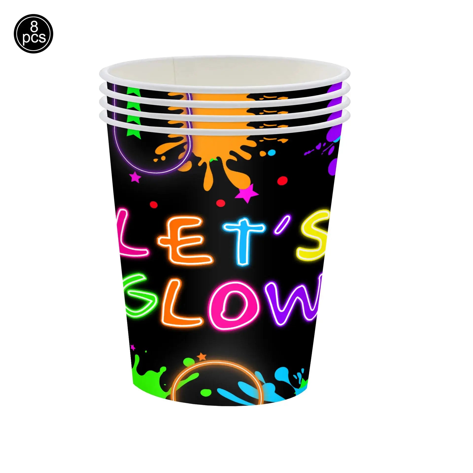Neon UV Glow Party Hats Blacklight Fluorescent Hats For Adults And Kids Multi Pack 6 12 24 30 Pieces