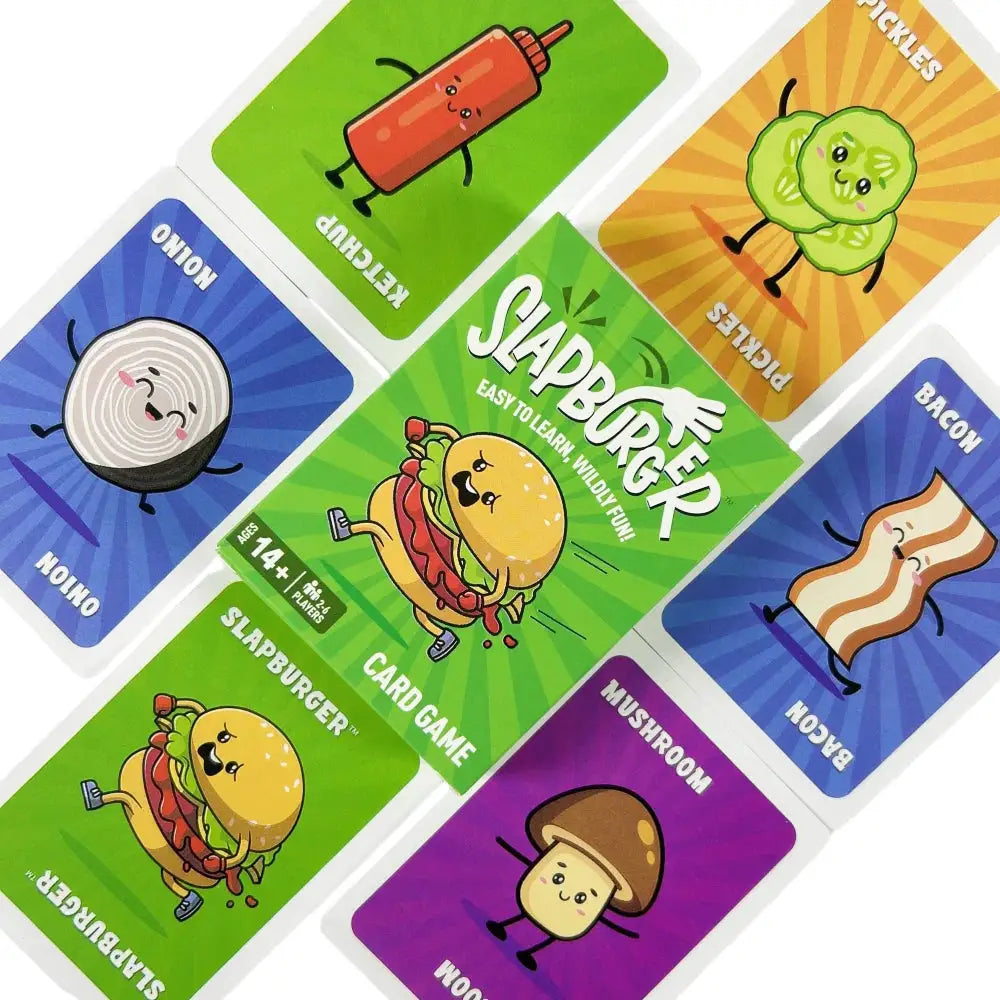 Slapburger Card Game for Families and Parties 2 To 6 Players Quick Laughs Board Game Deck