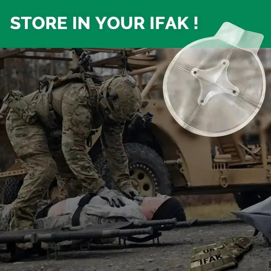 Chest seal by Simples Market, sterile transparent lightweight vent for tactical wounds