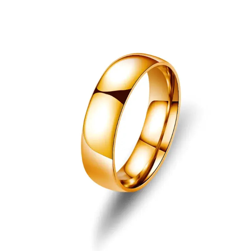 6mm Hypoallergenic Stainless Steel Ring For Women And Men High Polish Wedding Band Gift