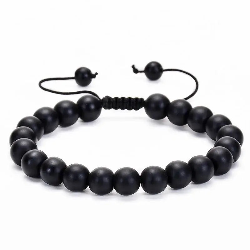 8mm Natural Tiger Eye And Lava Rock Beaded Bracelet For Men Handmade Protection Gift