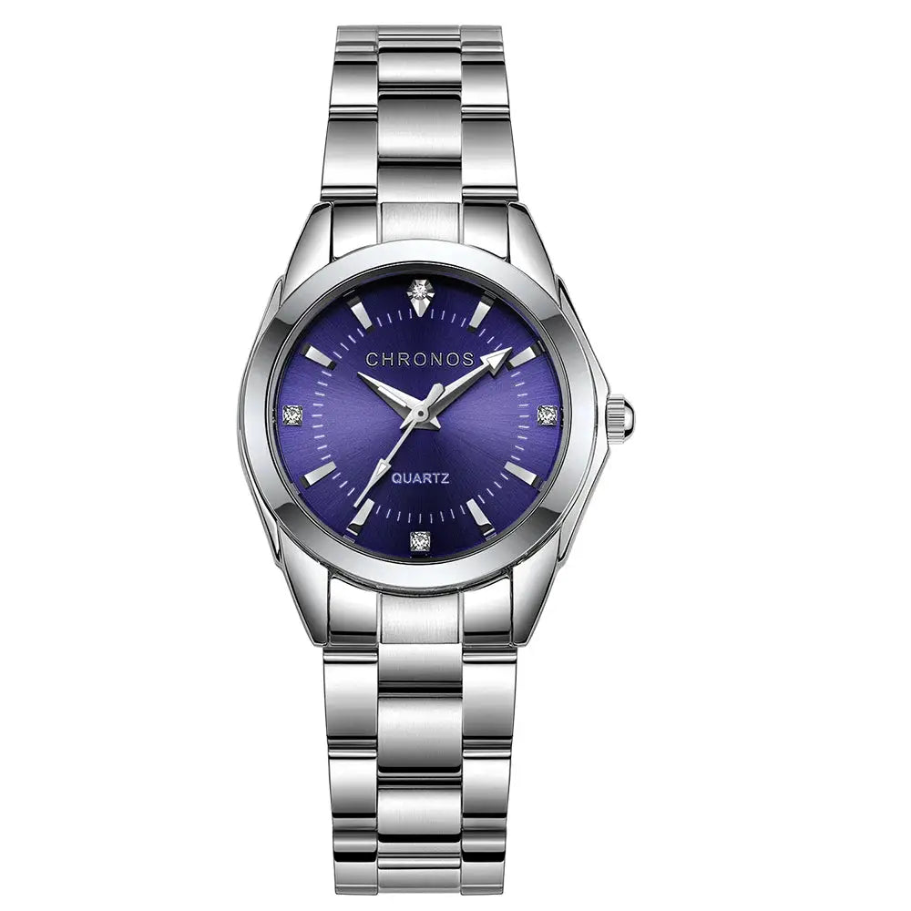 Chronos Elegant Women Watch Luxury Stainless Steel Wristwatch With Japanese Quartz Movement Gift For Her