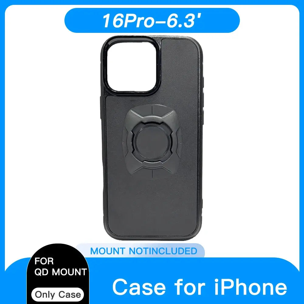Twsit Quick Lock Phone Case Holder for Motorcycle and Bicycle Quad System Mount for iPhone 14 15 16 Pro Max