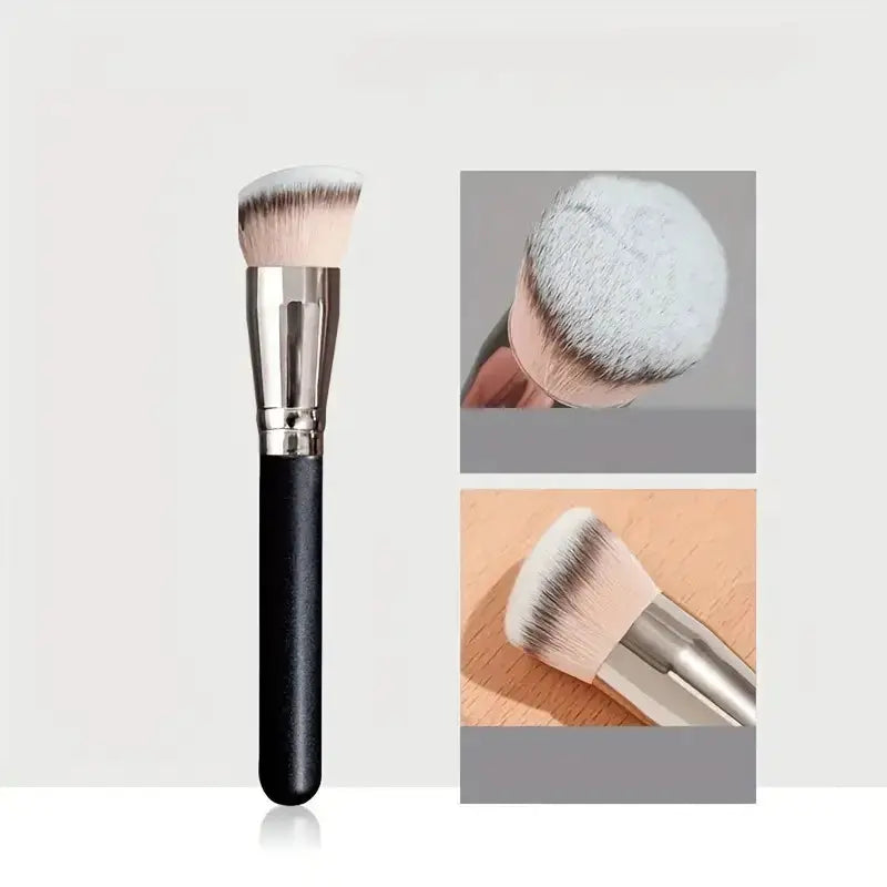 LuxeBlend Foundation And Concealer Brush Set Soft Wool For Flawless Dense Coverage And Precise Under Eye Blending