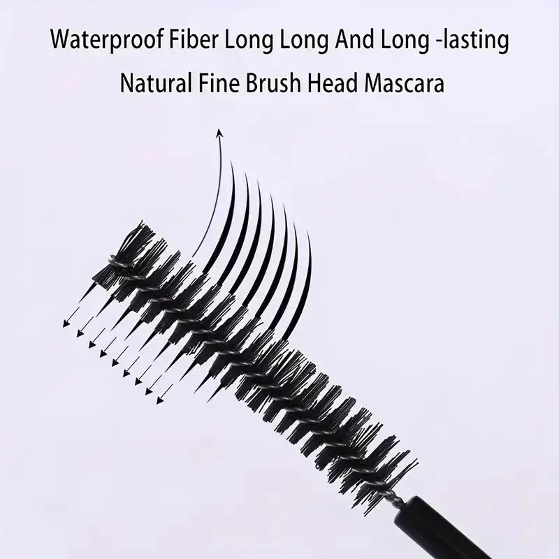 Silk Fiber Curling Mascara With Ultra Fine Brush For Precision Lengthening And Volumizing Waterproof Smudge Proof