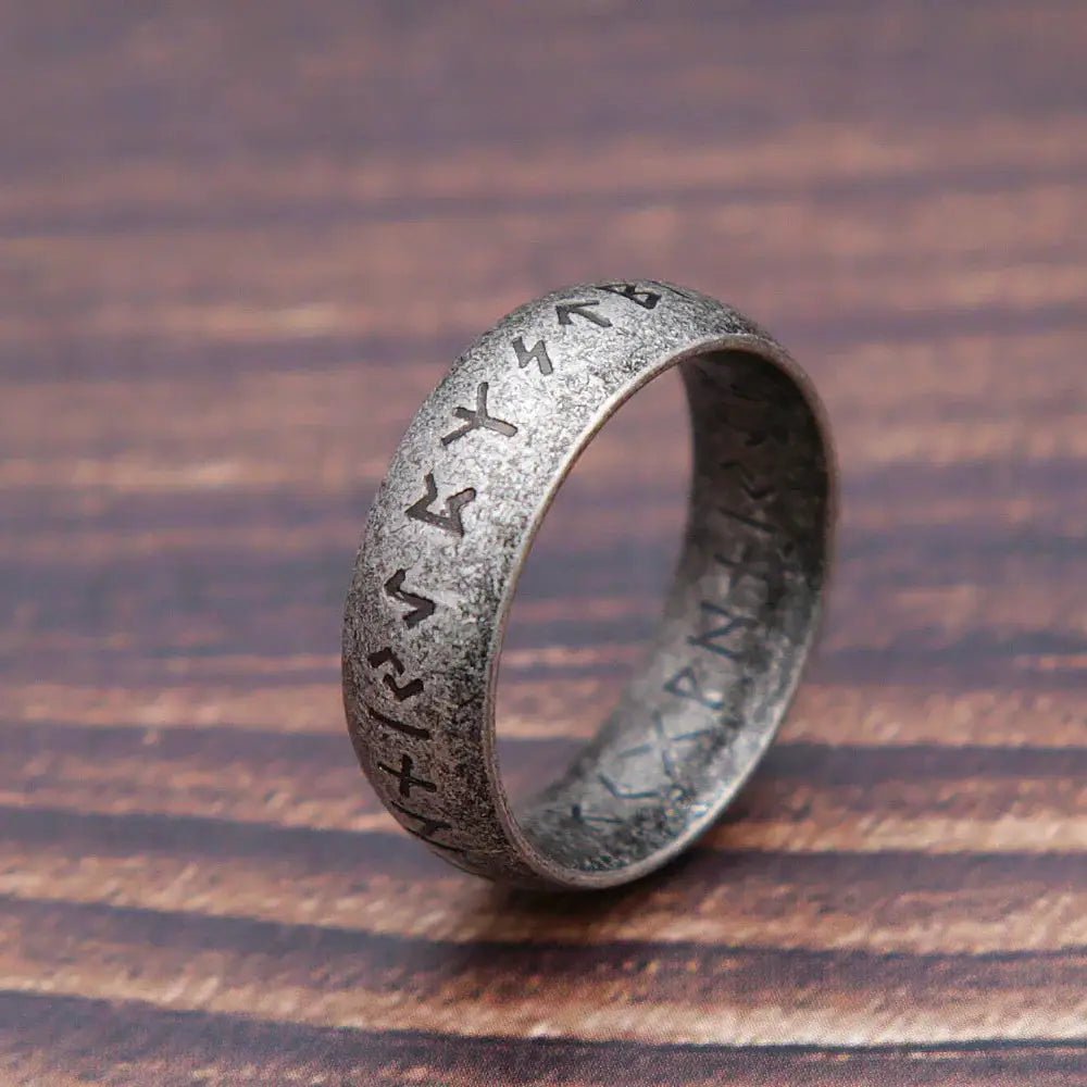 Fashion Retro Viking Rune Ring For Men And Women 316L Stainless Steel Odin Letter Ring Amulet Jewelry Gift Wholesale - Simples Market