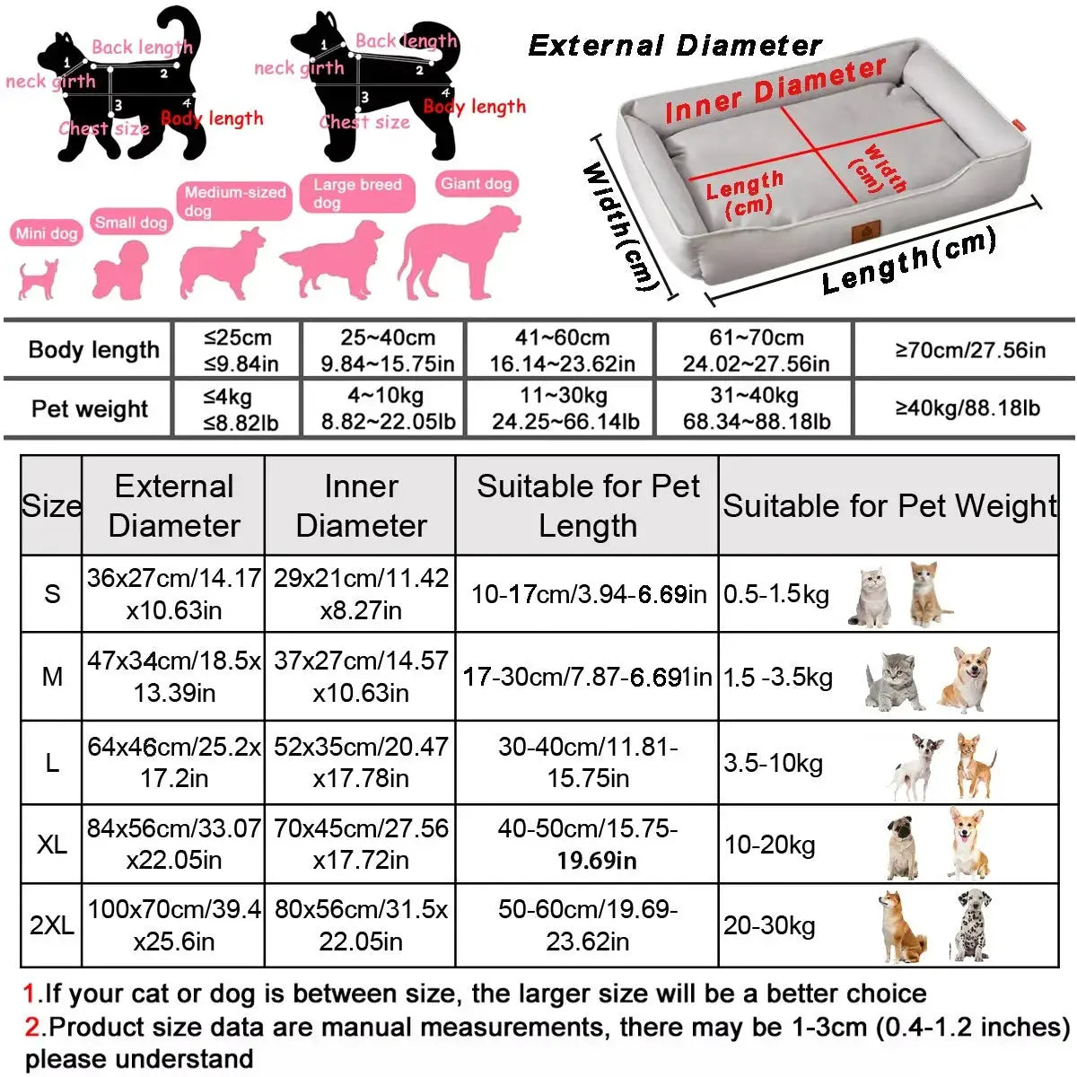 Four Season Square Dog Bed For Large Dogs Waterproof Sofa Style Pet House With Thick Soft Interior And Urine Proof Liner