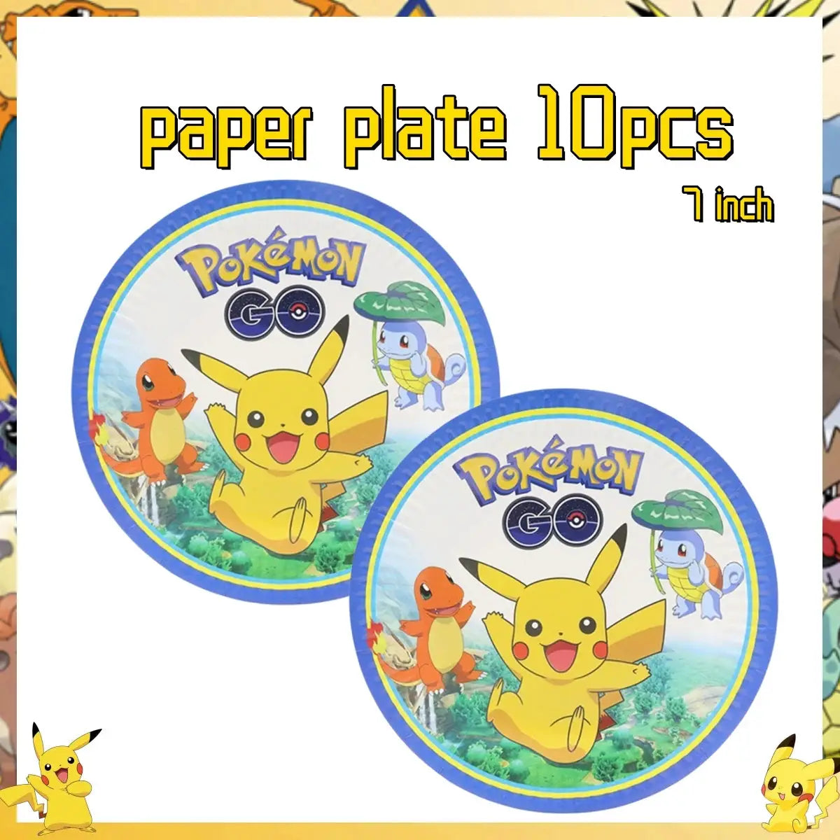 Pokemon Pikachu Birthday Party Decor Set Disposable Tableware Tablecloth Cups Plates Napkins Balloons Baby Shower Kids
