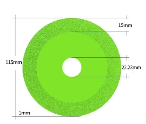 115 To 125mm Diamond Cutting Disc For Glass Marble Ceramic Tile Jade Crystal Grinding High Temperature Resistant