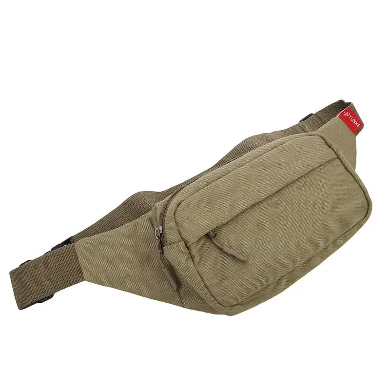 Unisex Men Waist Bag Pack Purse Casual Large Phone Belt Bag Pouch Women's Canvas Travel Phone Bag Fanny Banana Bag Hip 3 Pockets - Simples Market
