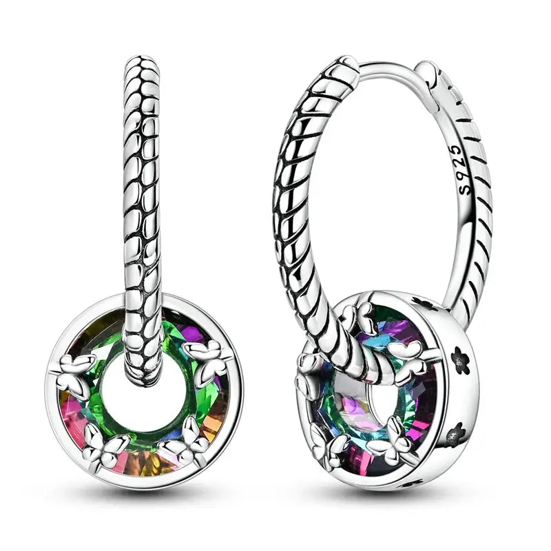 925 Sterling Silver Hoop Earrings Hypoallergenic Zirconia Hoops For Women Girls High Quality Fashion Jewelry