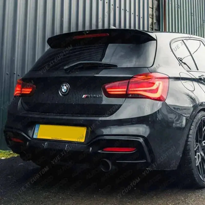 Rear roof spoiler lip for BMW F20/F21 hatchback (2011-2019), black