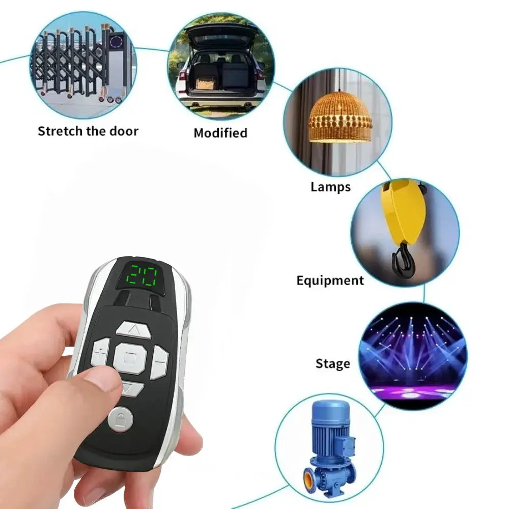 Simples Market 20-channel rechargeable key duplicator remote for universal garage door and gate controllers, 300–915MHz