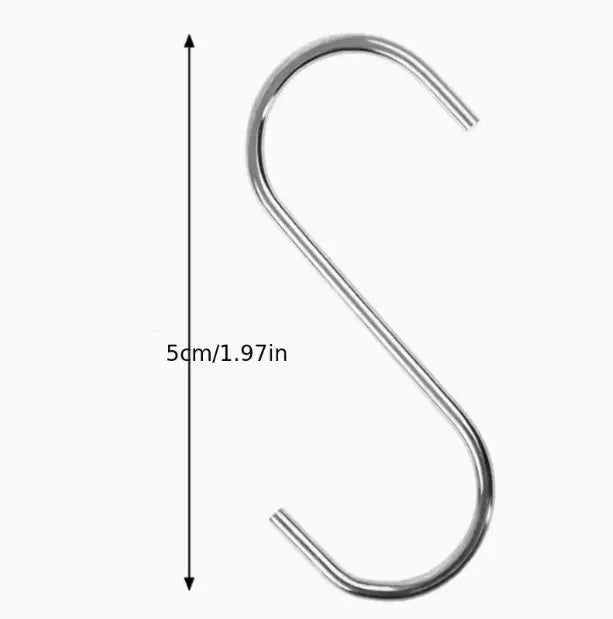 10 Pack Heavy Duty Stainless Steel S Hooks With Anti Scratch Caps Adjustable Wall Mounted Organizer For Accessories