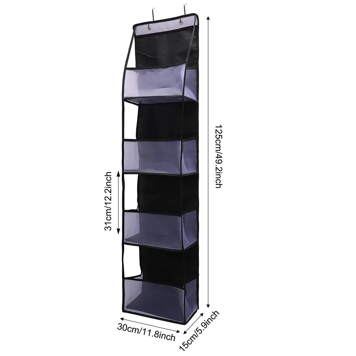 Over the Door Hanging Organizer 4 Or 6 Layer Storage for Cosmetics Nursery Bathroom Closet Bedroom Dorm