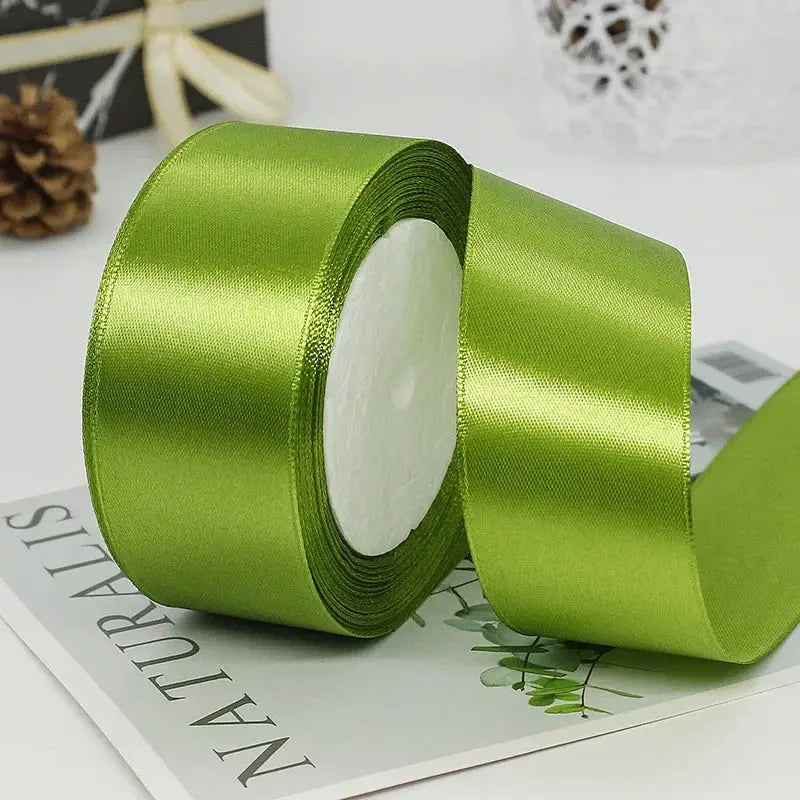 22 Meters Satin Ribbon Assorted Colors 6mm Wide 100 Percent Polyester Gift Wrap Craft Bow