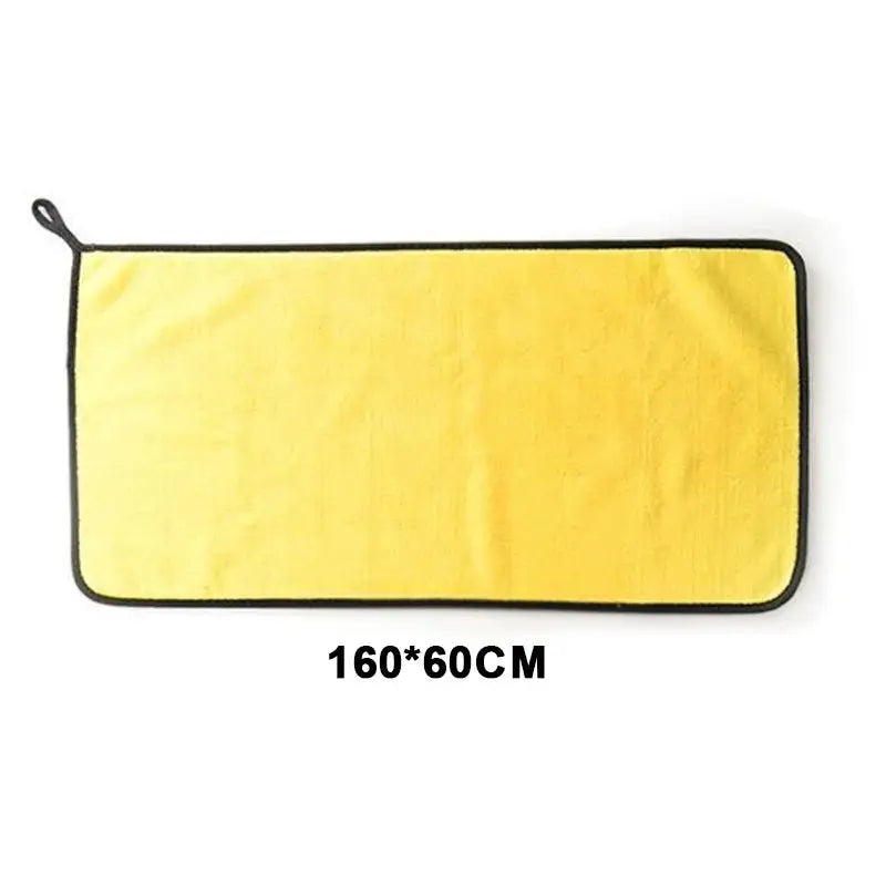 SEAMETAL high-end microfiber car wash towel, yellow with black edging, 160x60 cm