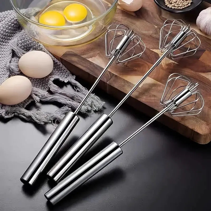 Stainless Steel Egg Beater Semi Automatic Kitchen Mixer For Effortless Egg Beating And Cream Mixing
