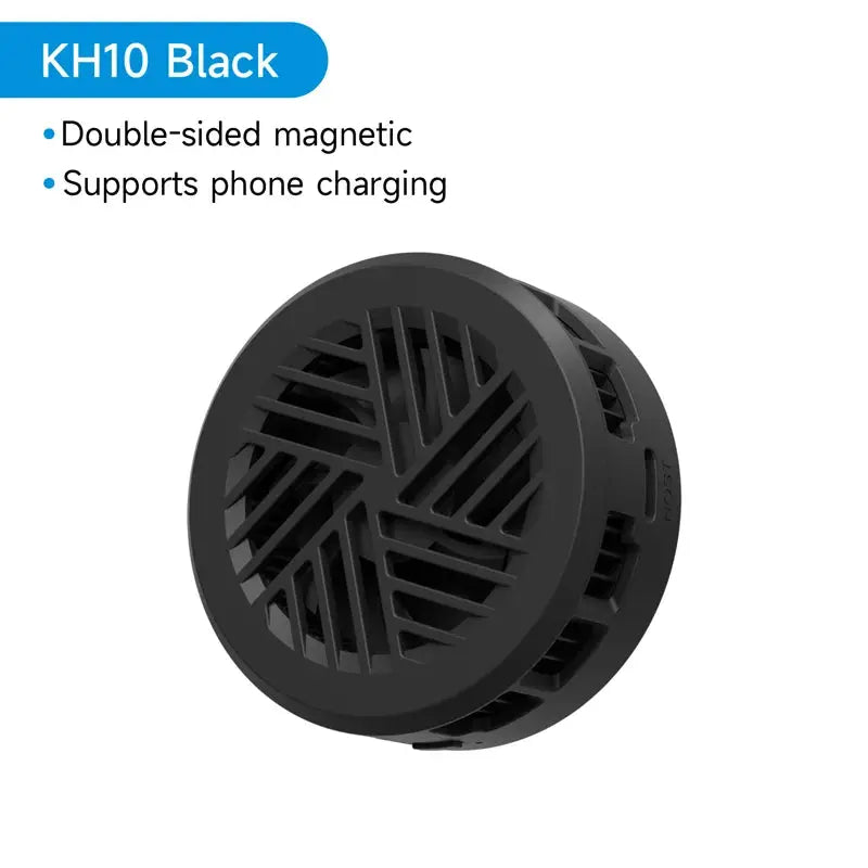 Hagibis magnetic cell phone cooler, black round portable cooling fan for iPhone 17 Pro, Simples Market