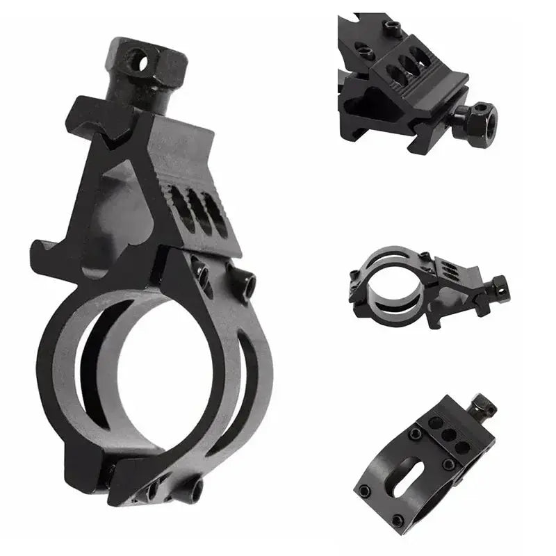 25.4mm Tactical Pipe Clamp Quick Release Offset Mount 45 Degree Picatinny Rail Scope Mount Flashlight Gun Accessories