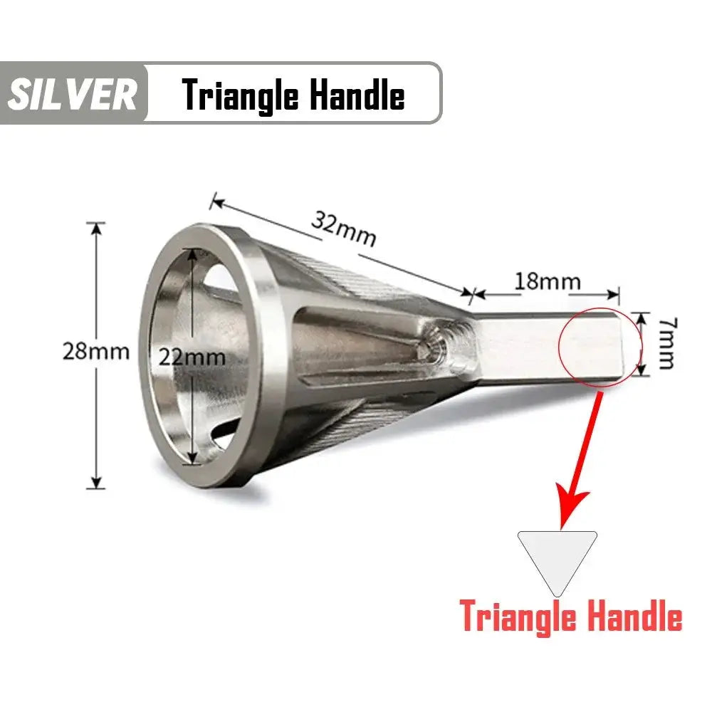 Hexagonal Triangular Handle Chamfering Tool For Drill Burr Removal Deburring And Trimming Stainless Steel Copper Screws