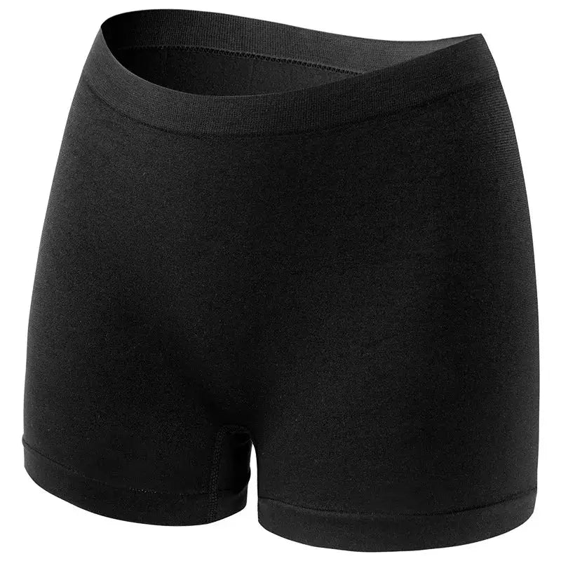 Women's seamless black boyshort panties, 1-pack, stretchy soft anti-chafing underwear
