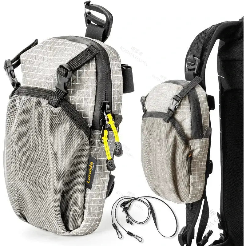 Waterproof Smartphone Pouch And Water Bottle Attachment For Backpack Shoulder Strap Hiking Camping Lightweight