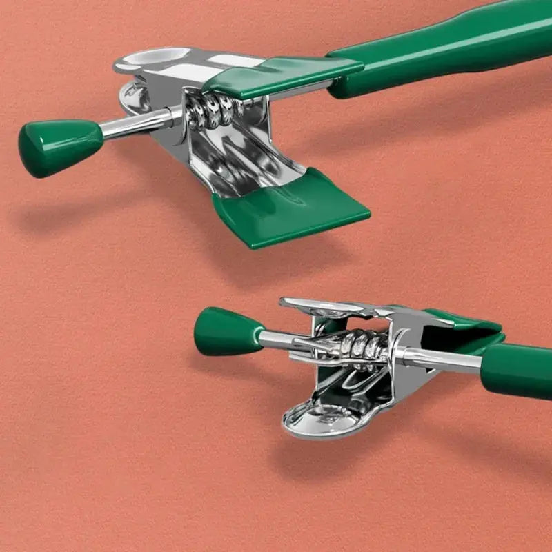 5pc stainless steel pants clips with green handles for Simples Market wardrobe drying rack