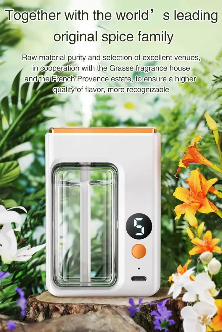 Smart Aroma Diffuser Air Purifier Digital Display Plant Essential Oils 5 Gears Wall Mount Tabletop USB Charging Living Room