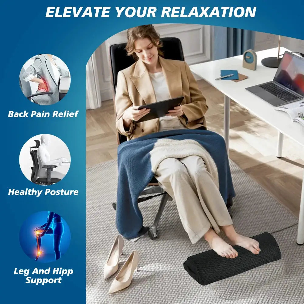 CozyCloud Memory Foam Office Foot Stool Under Desk Footrest For Ergonomic Leg Elevation In Gaming And Home Office